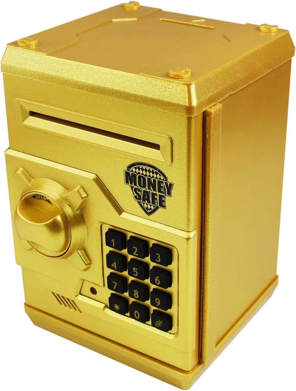 HUSAN Piggy Banks Money Banks for Kids, Electronic Password Code Money Banks ATM Banks Box Coin Bank for Children Boys and Girls (Grey Bue)