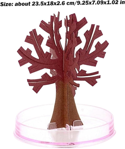 Christmas Decor Crystal Growing Kit, Mini Flower Tree Crystal Growing Cherry Blossom Paper Trees Toys Desk Decor for Kids on Birthday, Christmas Style 2