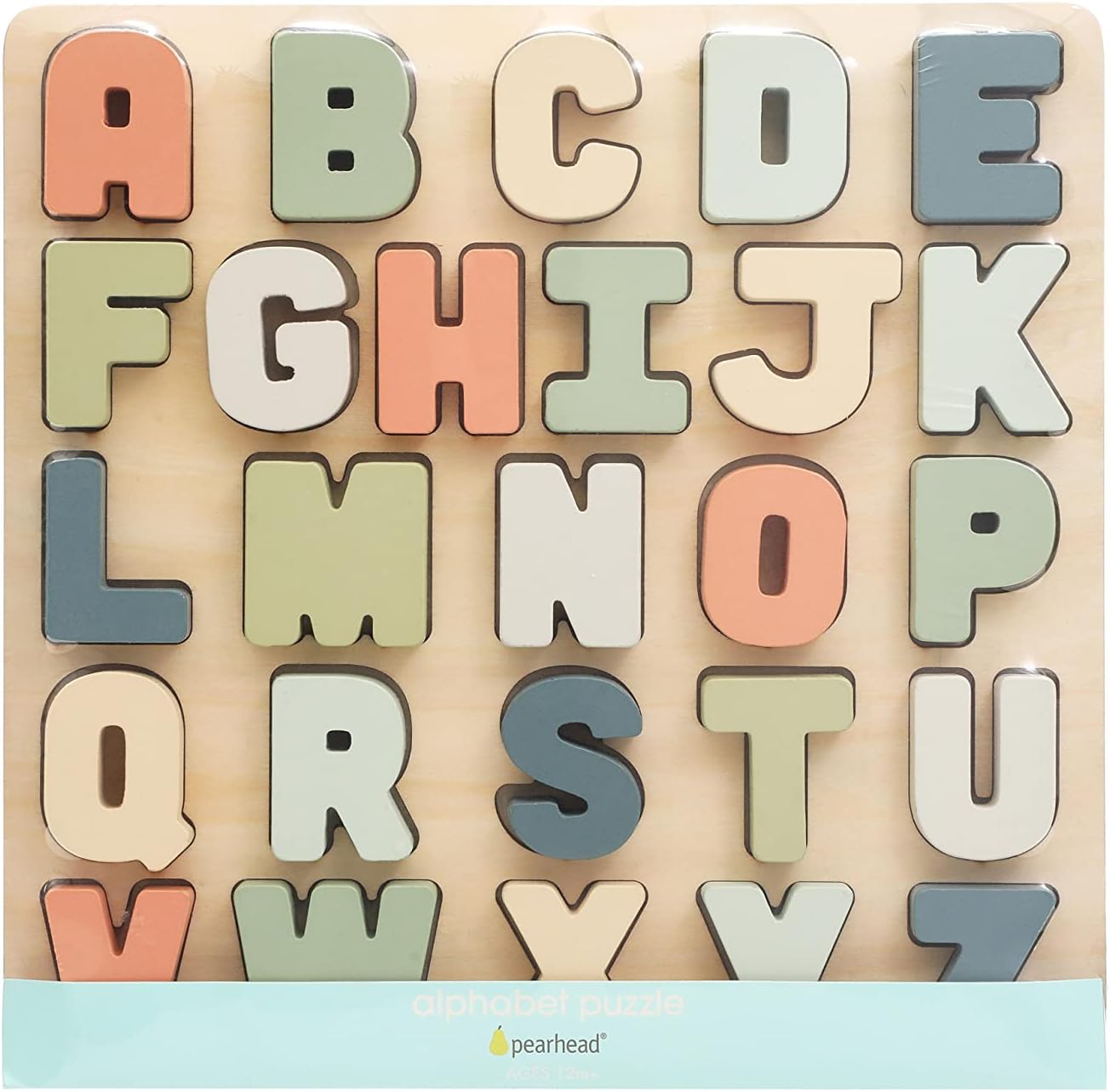 Pearhead Wooden Numbers Puzzle, 1–10 Counting Learning Toy for Toddlers, Montessori Educational Puzzle