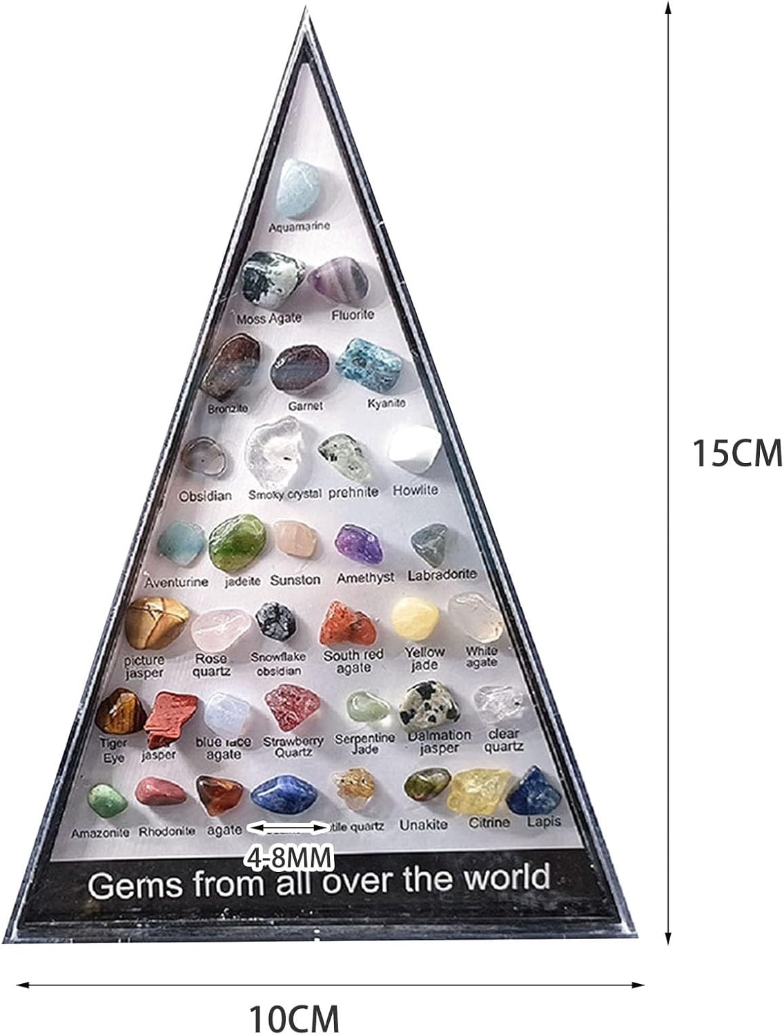 Natural Gem and Rock Collection 36 Kind Mineral Ore Collection Specimens Natural Crystal Specimens and Geology Gem Kit Educational Gift for Kids Student Champaign Gold
