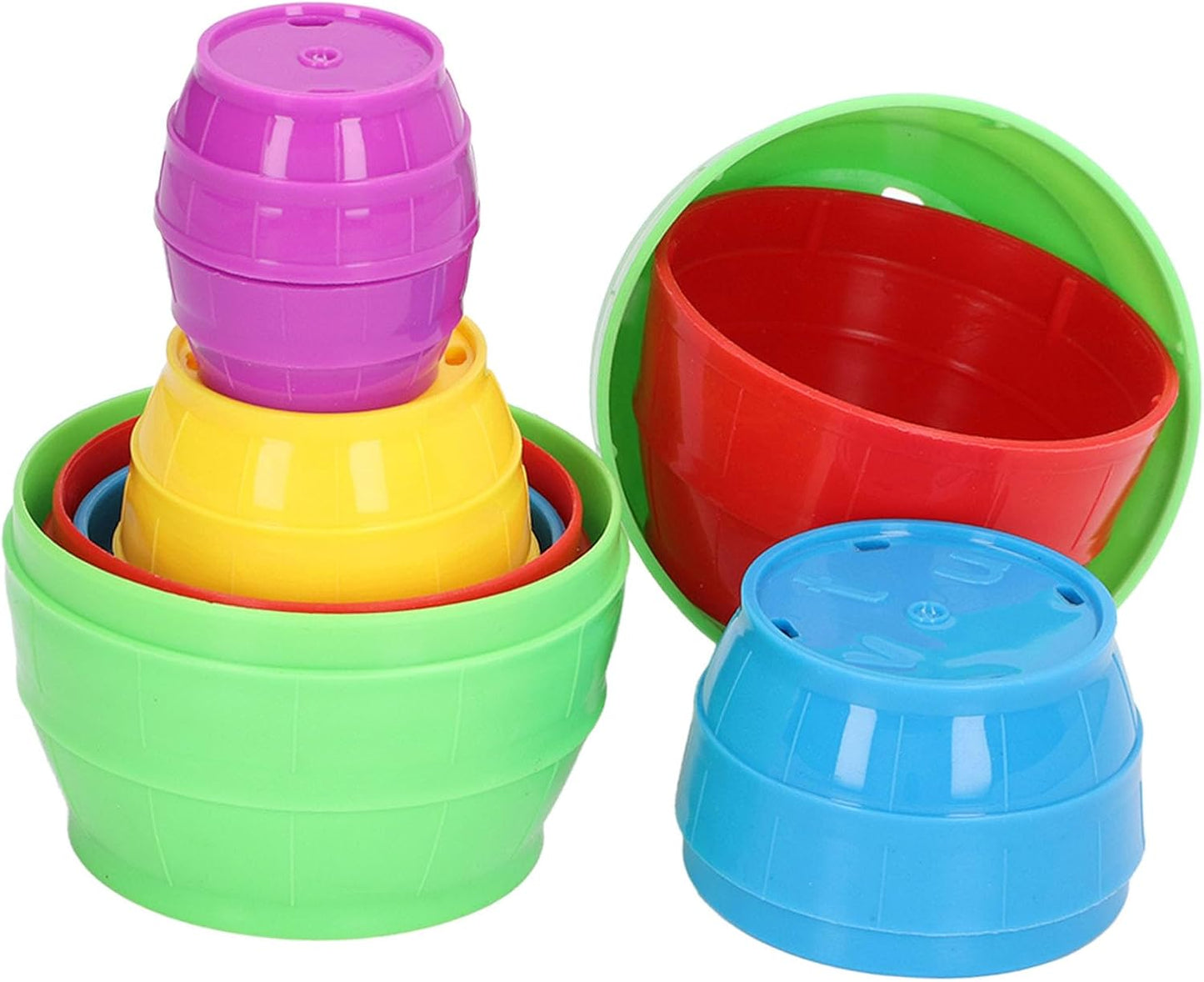 Stacking Cups Baby, 10pcs Nesting Cup Early Educational Toy with Color Recognition for Kids Indoor Outdoor Bathtub Beach