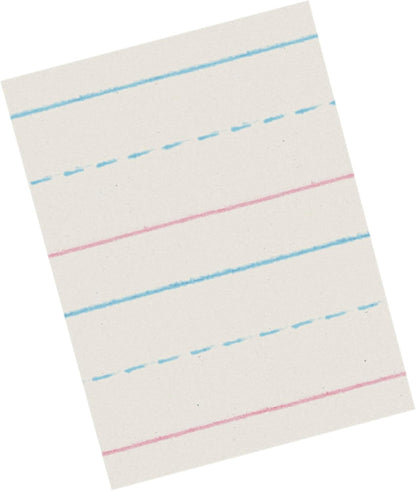 School Smart Zaner-Bloser Writing Paper, Handwriting Practice Lined Paper, Grade 2 to 3 Learning, 1/2 Inch Rule, 10-1/2 x 8 Inches, 500 Sheets