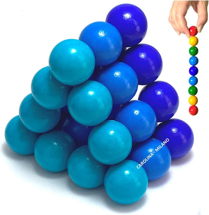 Science Kit Toys 27 PCS Colorful Magnets Building Blocks, Large Hematite Magnetic Stones, Stress Relief Autism, Home Office Kids Adults Intelligence Development Educational Birthday Party