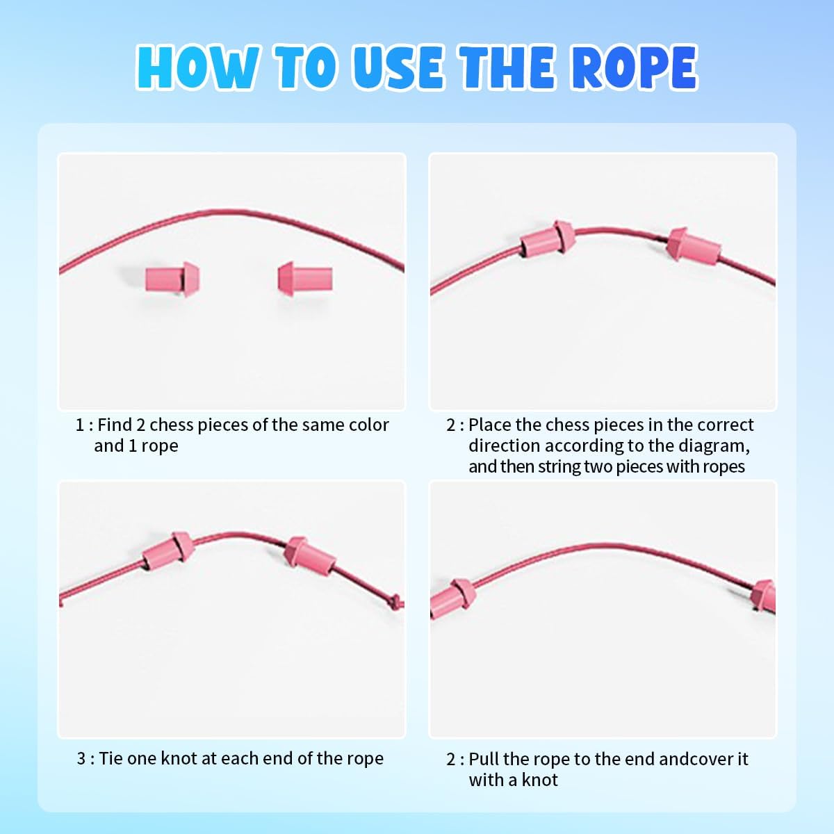 Rope Challenge Game, Rope Untangling Puzzle Game Brainy Strategy Board Games Challenge Rope Escape Game for Kids & Adults- Multi-Level Logic Game Family Travel-Friendly Educational Toys