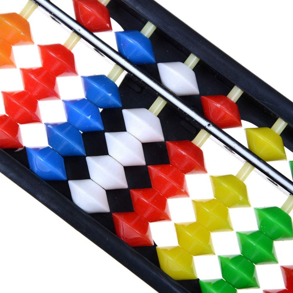 AKOAK Plastic Abacus 13 Digits Rods with Colorful Beads Abacus Arithmetic Soroban Calculating Tool for Kids with Stylus