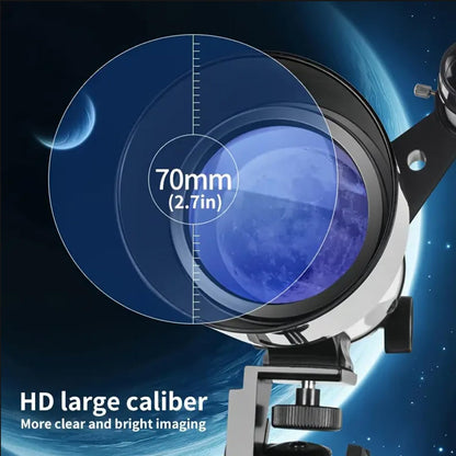 Telescope for Adult, 70mm Aperture 400mm Portable Telescope with Tripod, Finder Scope, Phone Adapter, Carrying Bag, Astronomical Refractors Telescopes for Kids Beginners Adults (White)