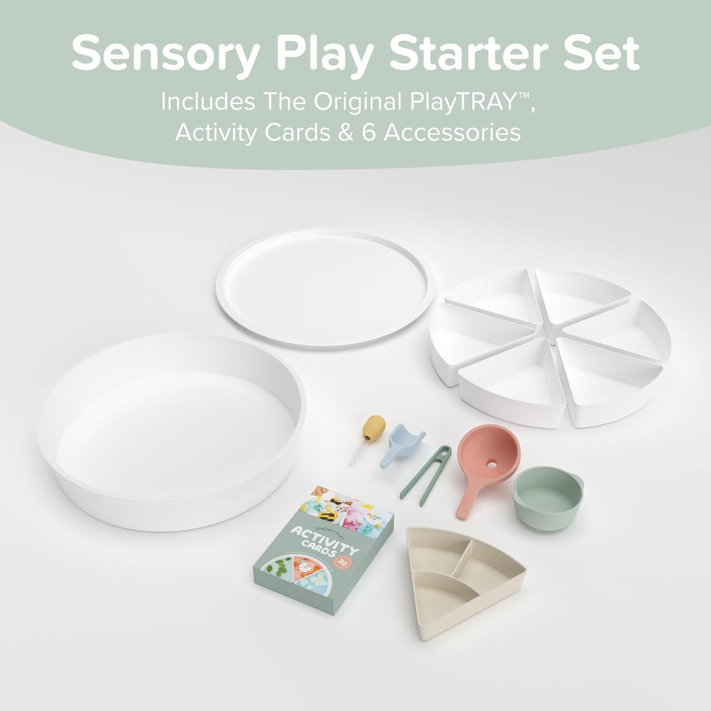 Inspire My Play Starter Bundle - Sensory Bin with Lid and Removable Storage Inserts