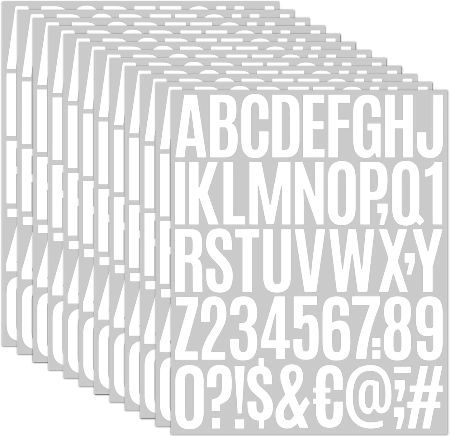 480 Pcs Waterproof 3" Vinyl Alphabet & Number Stickers - Self-Adhesive for Mailboxes, Windows, Doors, Signs, Vehicles & More, Black