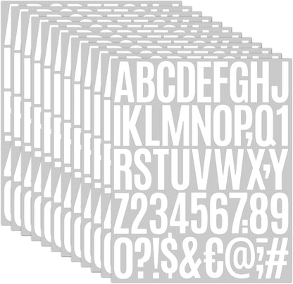 480 Pcs Waterproof 3" Vinyl Alphabet & Number Stickers - Self-Adhesive for Mailboxes, Windows, Doors, Signs, Vehicles & More, Black