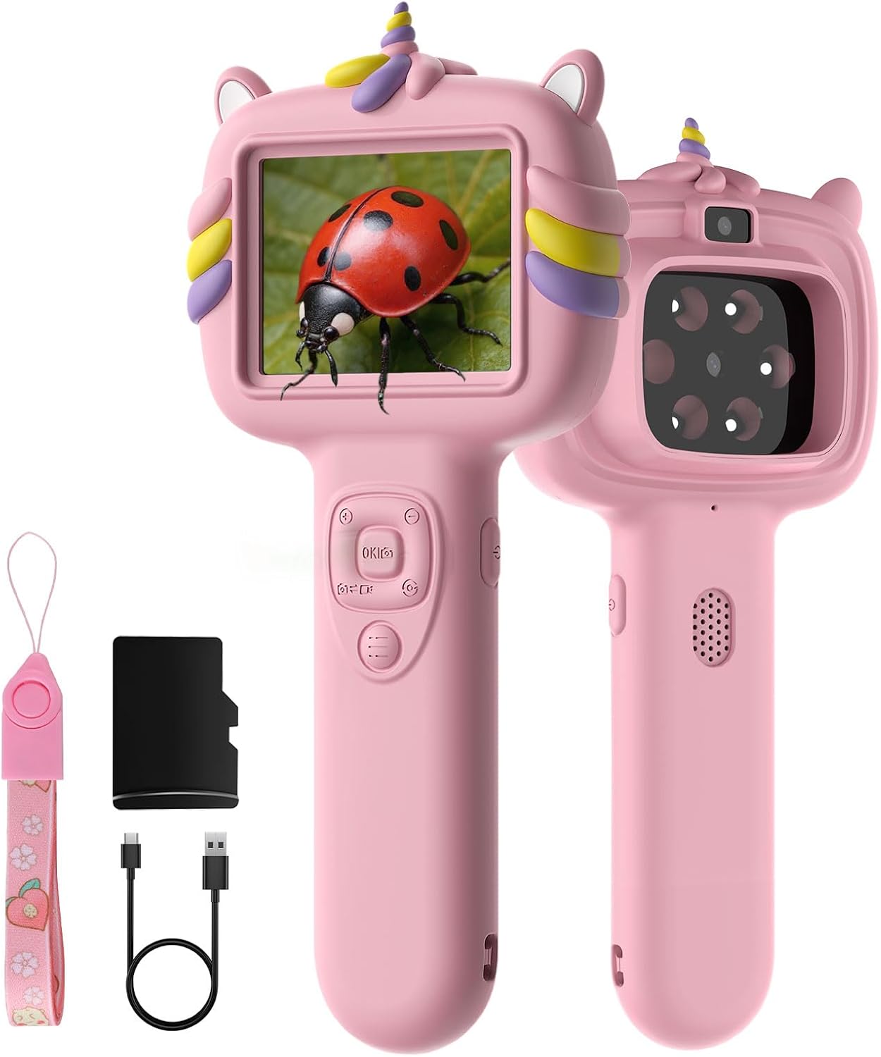 Microscope Camera for Kids Gifts Toys- Handheld Pocket Microscopes with 2.4" Screen and Autofocus - Mini Digital Educational Science Kit for Christmas Birthday for Age 3-5 5-7 8-12 Girls Boys (Green)