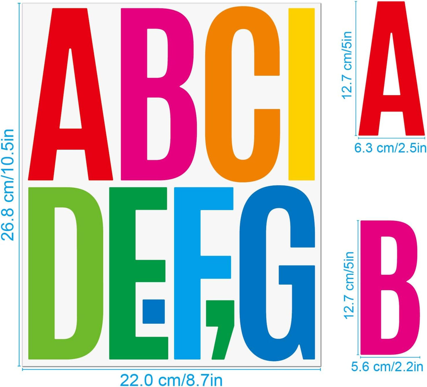 480 Pcs Waterproof 3" Vinyl Alphabet & Number Stickers - Self-Adhesive for Mailboxes, Windows, Doors, Signs, Vehicles & More, Black