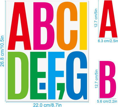 480 Pcs Waterproof 3" Vinyl Alphabet & Number Stickers - Self-Adhesive for Mailboxes, Windows, Doors, Signs, Vehicles & More, Black