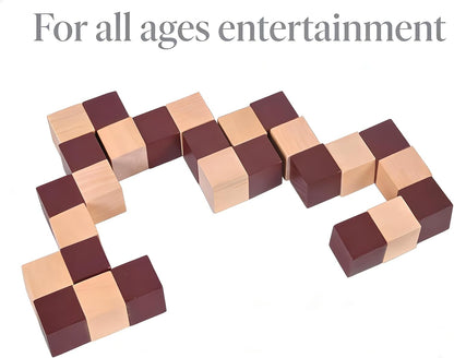 MAGIKON Brain Teaser Cube Puzzle Toy (Square Snake Cube)