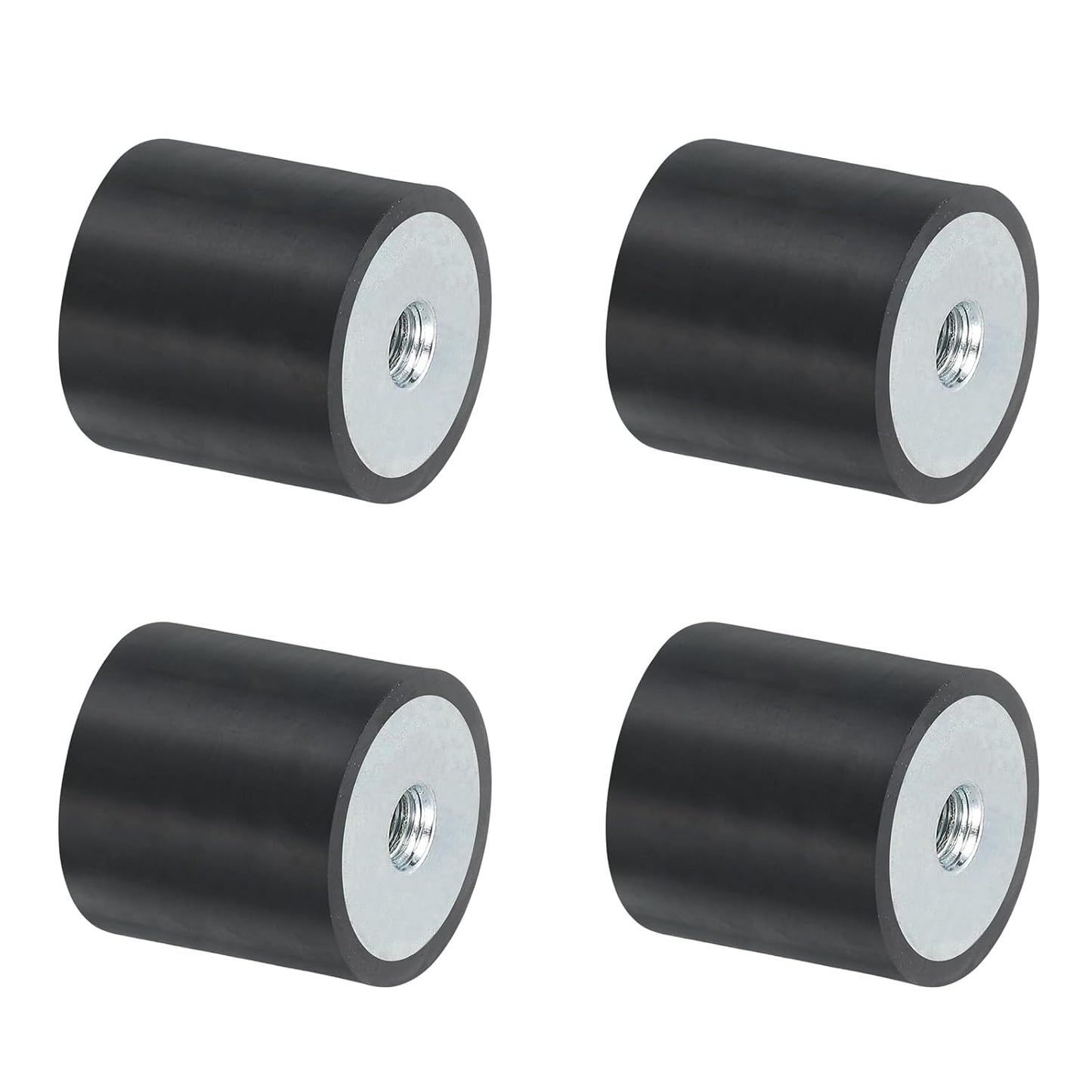 uxcell 4Pcs 20 x 10mm M6 Female Thread Rubber Mounts, Vibration Isolator, Replaces Anti Vibration Pads Flat Silent Block Base Block
