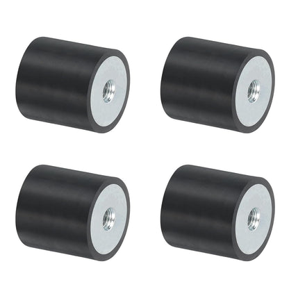uxcell 4Pcs 20 x 10mm M6 Female Thread Rubber Mounts, Vibration Isolator, Replaces Anti Vibration Pads Flat Silent Block Base Block