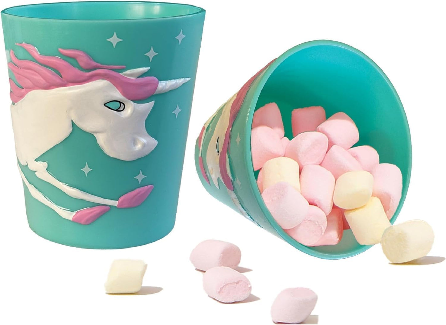 Lily's Home 3D Hippo Tumbler for Kids 10oz - Unbreakable BPA-Free Plastic, Fun Animal-Shaped Drinkware for Ages 3-6 - Toddler Reusable & Bathroom Rinse (2-Pack, Grey)