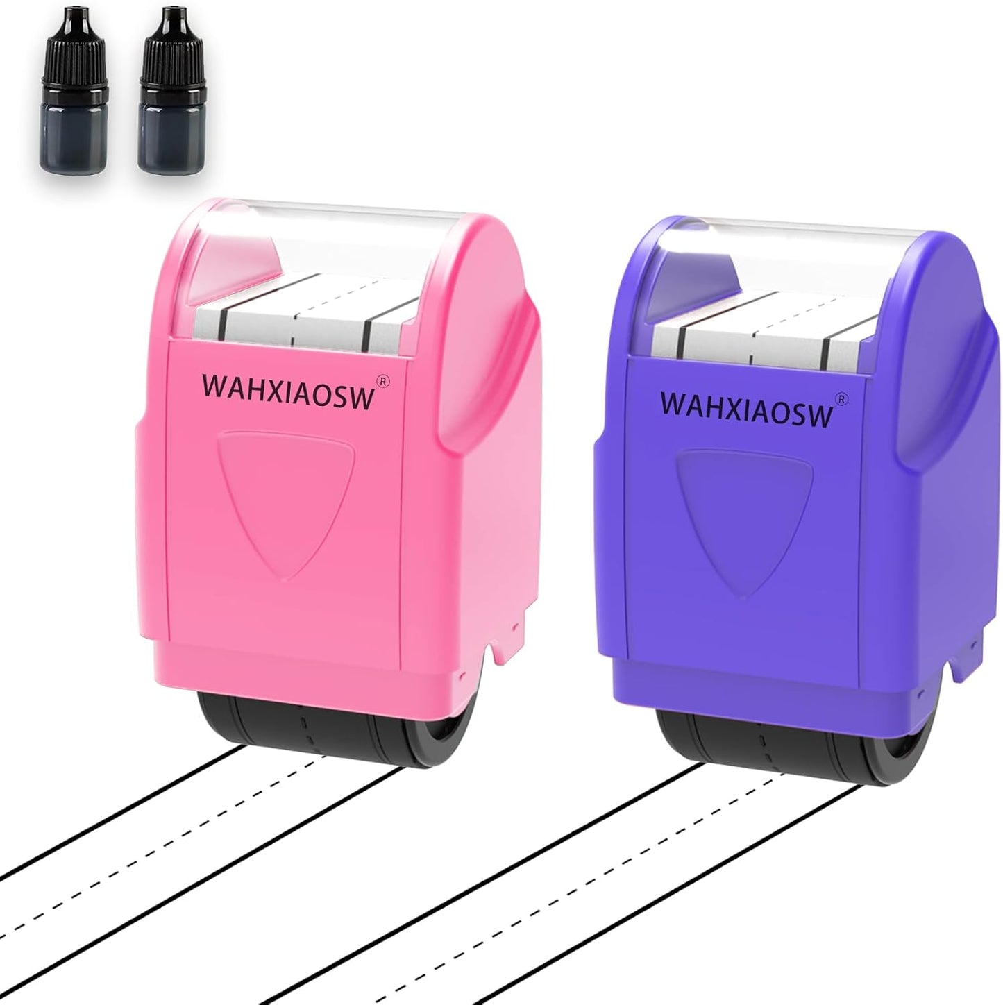 Handwriting Lines Stamp Roller Self-Inking Line Rolling Stamps Handwriting Practice Tool for Teachers Kids Kindergarten (Yellow)