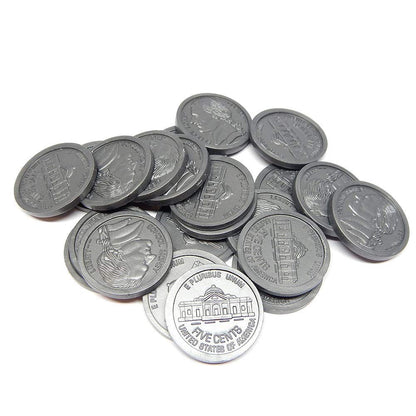 hand2mind Fake Money Coin Kit, Detailed Fake Coins, Prop Money, Toy Money, Play Money for Kids, Realistic Money, Pretend Money for Kids Learning, Play Money Set, Plastic Coins (Set of 500 Coins)
