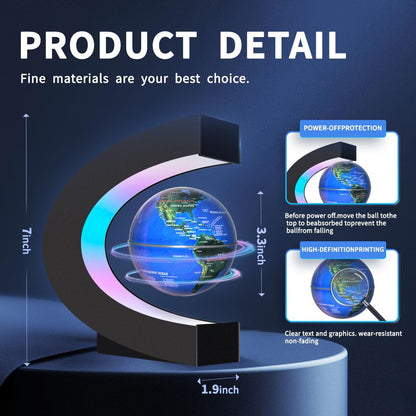 Magnetic Levitating Floating Globe with LED Lights, Cool Tech Gadgets Gifts World Globe Lamp for Men Father Teenage Boys Girls, Birthday Gifts Office Home Desk Decor Display