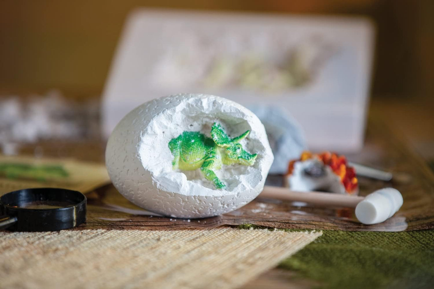 MindWare Dig It Up! Deluxe Dinosaur Excavation Kit - Ages 4+ Dino Dig Kit - Includes Excavation Tools to Dig Out 8 Treasures