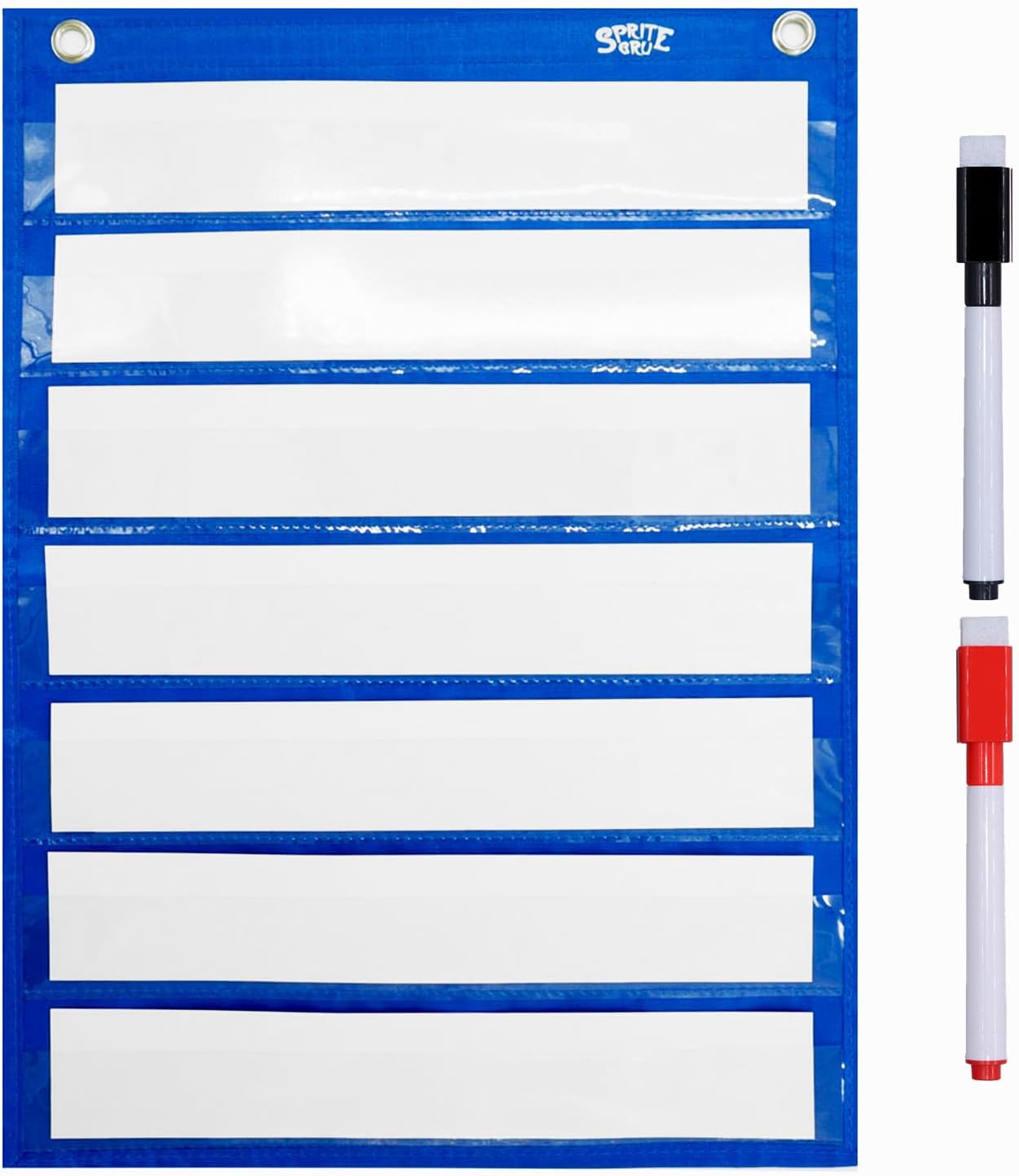 Magnetic Word Pocket Chart, 156 Double Sided Flashcards - CVC Words, First Words & 26 Letters, CVC Literacy Games, Phonics Reading and Spelling Learning Tool for Kindergarten Classroom