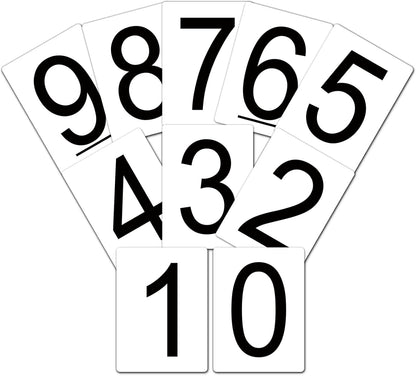 Number Cards for Classroom Supplies, Blank Deck Number Cards 0-9 Set of 55