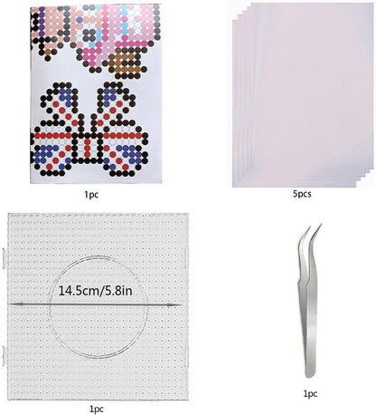 4800pcs Fuse Beads Kit for Kids Crafts, 48 Colors 5mm Melting Beads Set Including Pegboards, Ironing Paper, Tweezers, Birthday and Christmas Gift