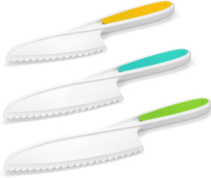 13 Pieces Montessori Kitchen Toys for Toddlers-Kids Cooking Sets Real-Toddler Toys Set for Real Cooking with Plastic Children Safe Knives Crinkle Cutter Kids Cutting Board