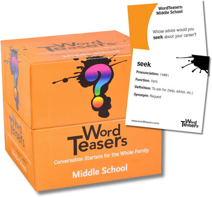 ? WORD TEASERS Junior - Vocabulary Word Game for Kids 8+ - Fun Family Conversation Starters - Reading Games for Elementary & Middle School - 150 Vocabulary Flash Cards/Conversation Cards