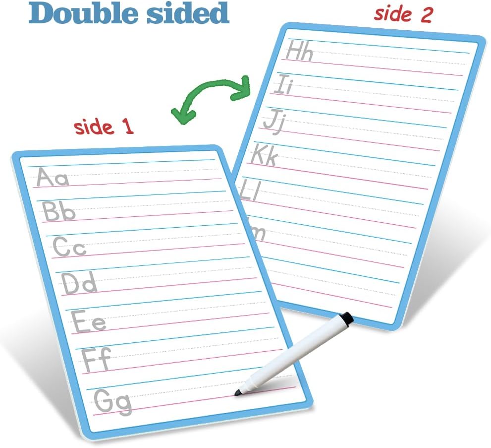 Lachilly Double Sided Dry Erase Handwriting Practice Boards Fractions Learning Place Value from Billions to Decimal Numbers Math Grid Manipulative Lapboard for Students