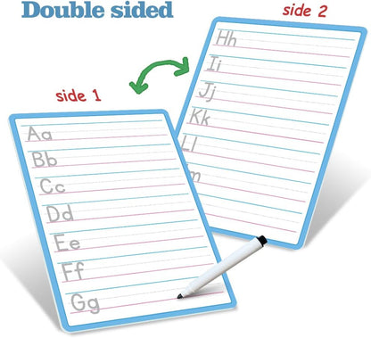 Lachilly Double Sided Dry Erase Handwriting Practice Boards Fractions Learning Place Value from Billions to Decimal Numbers Math Grid Manipulative Lapboard for Students