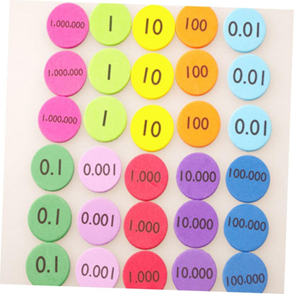 VILLCASE 300Pcs Eva Place Value Disks Educational Numbers Manipulatives for Teaching Supplies Disks for Math Learning and Organization Non Deforming and Material