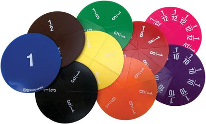EAI Education Fraction Circles: Numbered - Set of 51