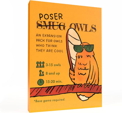 Runaway Parade Games Smug Owls Card Game - an Award-Winning Hilarious & Creative Riddle-Solving Party Game for Kids and Adults | Fun for the Whole Family | 8+ | 15-20 min | 3-15 Players