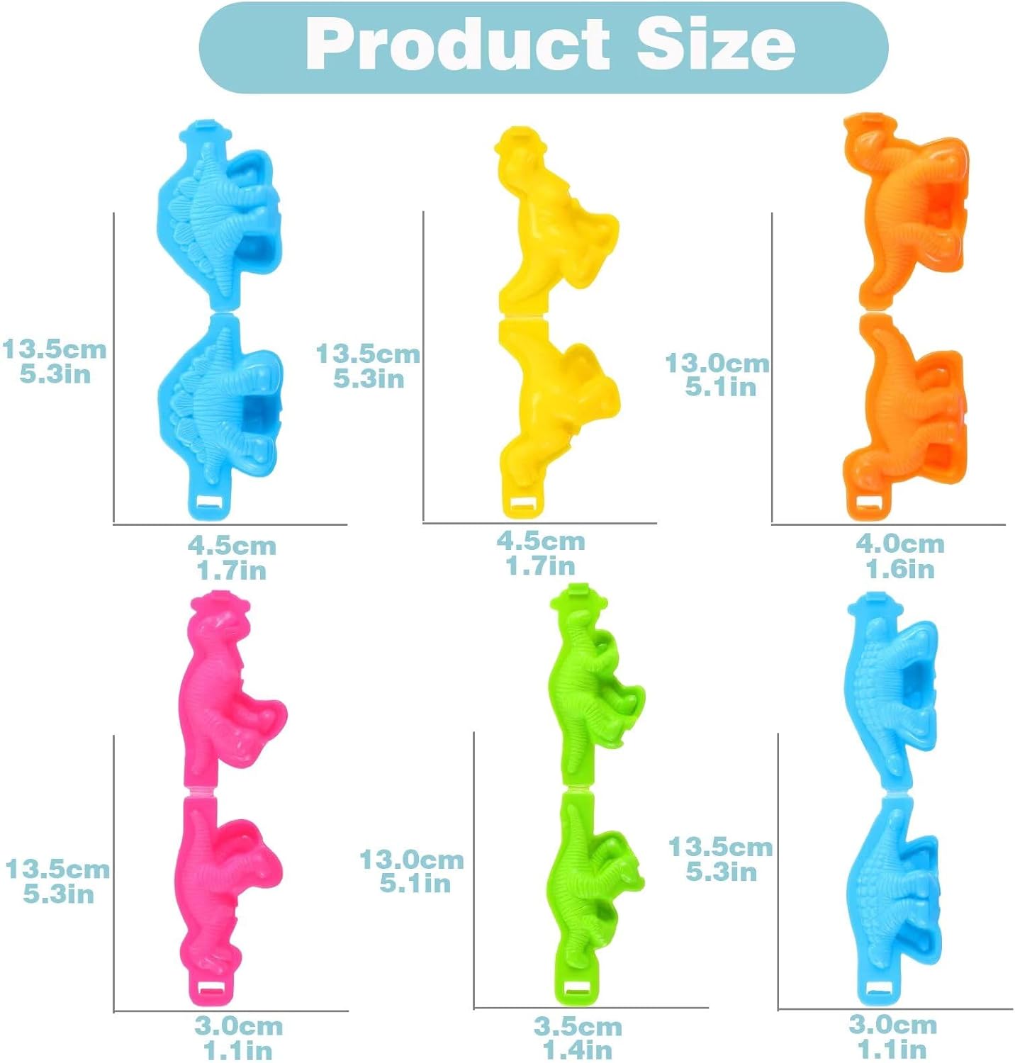 Unleash Creativity with 6 Unique Dino Molds Dough Toys Dough Accessories Set.Ideal as a Gift for Kids Aged 3-4-8 Years