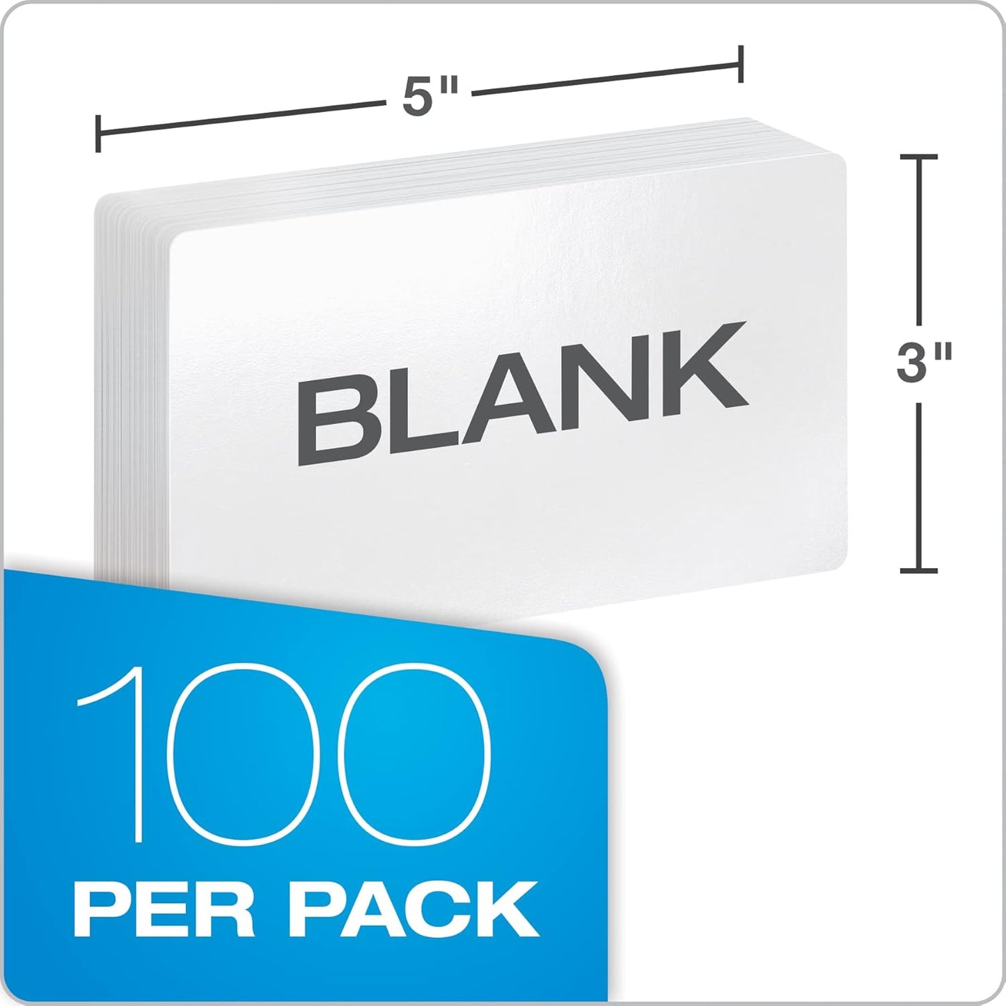 Oxford Dry Erase Index Cards, 3x5 Ruled, Reusable Flash Cards, Double Sided Dry & Wet Erase Cards for Gaming, Study or Vocabulary, 100-Pack (63512)
