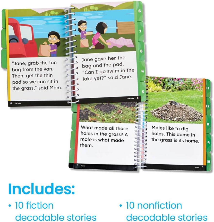 hand2mind Guided Phonics + Beyond Decodable Books Unit 2, CVC Books for Beginning Readers, Science of Reading Classroom Materials, Learn to Read Leveled Readers, Preschool Curriculum for Teachers