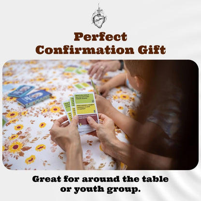 Catholic Gift for Kids & Teens – Family Faith Card Game | Catholic Trivia for Dinner Conversations, PSR Groups, Youth Groups, Religious Education