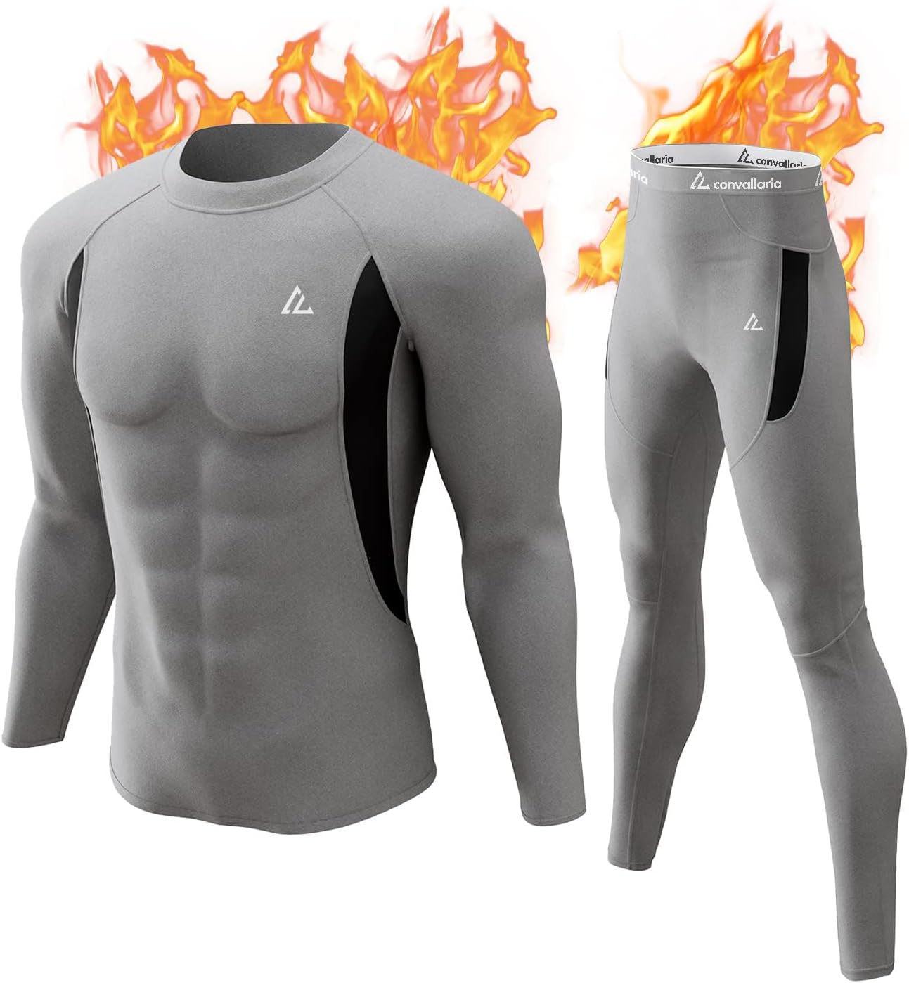 CL convallaria Thermal Underwear Long Johns Set Mens Winter Gift Hunting Gear Sport Base Layer Bottom Top - Colors B