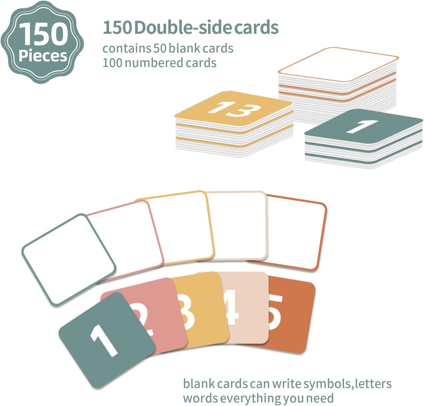 ANCOMEDO Hundred Pocket Chart with 100 Pockets and 150 Pieces Boho Double-Sided Number Cards,Number 1-100 Pocket Chart for Students Classroom Home Counting and Organizer (Black-100 Pockets)