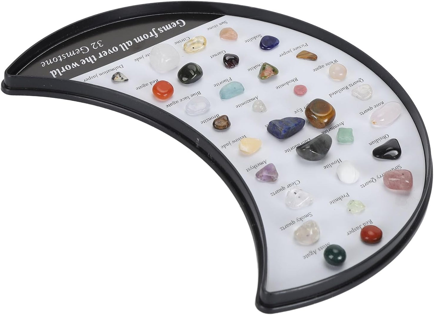 Pssopp Rock Stone Collection Kit, Minerals Educational Science Kit for Kids with Transparent Display Box, Great Rock Collectors and Geology Enthusiasts (Type 4)