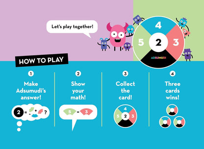 Evermade Adsumudi Math Game - Little Ones - The Adorably Fun Game for Clever Kids to Grow Their Addition, Subtraction and Mental Math Skills - Great for Ages 4 and Up