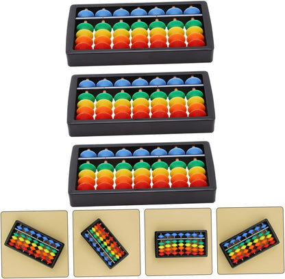 BESPORTBLE 3pcs Boys and Girls Abacus Educational Math Learning Tool for Boy Girl Counting Skills Cognitive Development and Memory Material for Early Arithmetic