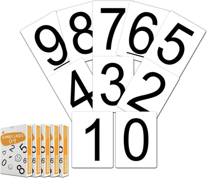 Number Cards for Classroom Supplies, Blank Deck Number Cards 0-9 Set of 55