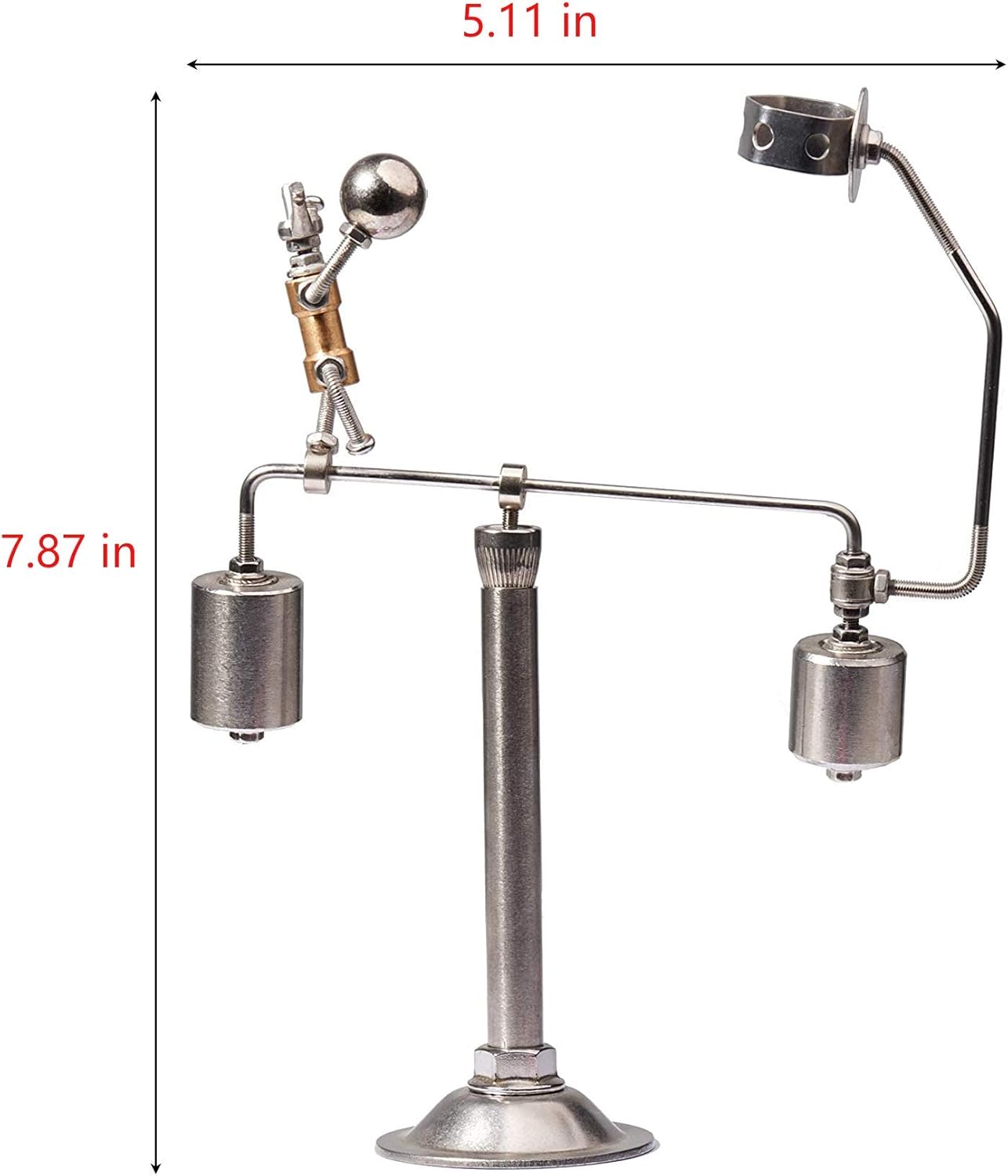 Sunnytech Steel Balance Physics Toy Weightlifter Kinetic Art Balance Toy Balancing Decompressive Science Home Office Toy for Desk Decor WJ020