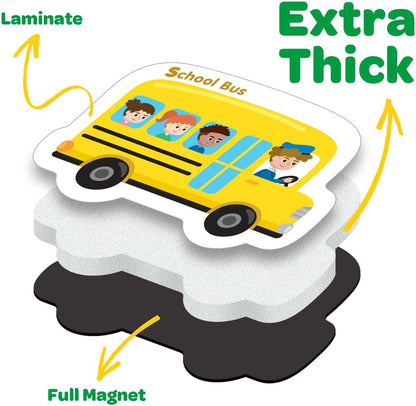 Crayola: ABC Matching Magnet Set – Vehicle-to-Go - 52pc Alphabet & Image Foam Magnets, Classroom & Home Education, Spelling-Learning, Toddler Kids 3+