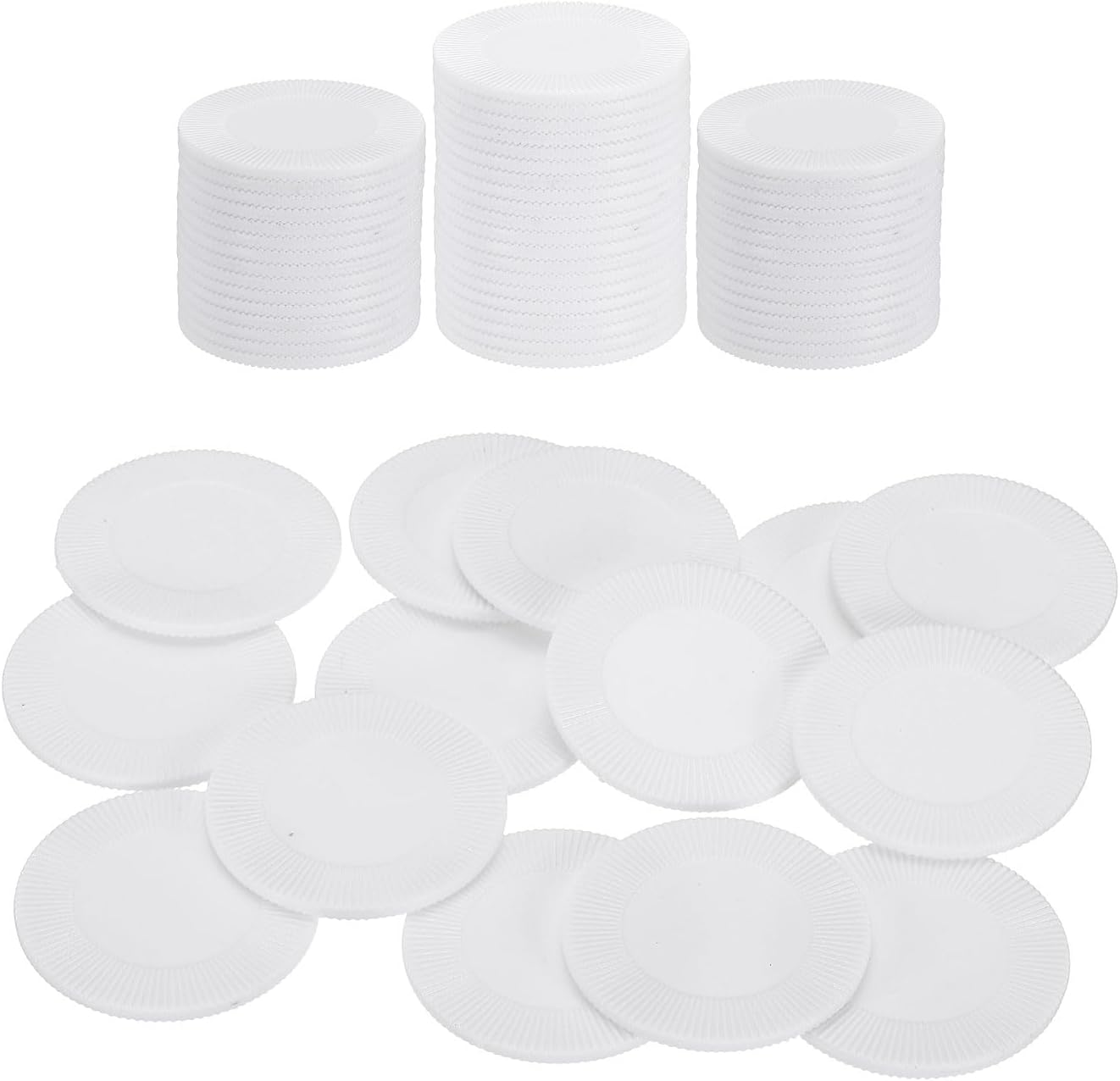 uxcell 64Pcs Plastic Poker Chips, 0.9 Inch Mini Bingo Chips Learning Counters Counting Counters Disks Markers Opaque Game Tokens for Game Play Math Counting, Red, Pattern