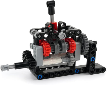 MOC High-tech 4 Speed Gearbox Model DIY Transmission Kit Power Functions Building Blocks Assemble Bricks Set (Gearbox)