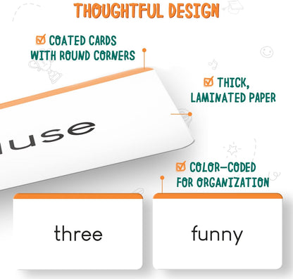 merka Sight Word Flash Cards - 150 Cards, Set B - Fry Sight Words & Vocabulary Flashcards for 1st Grade Reading