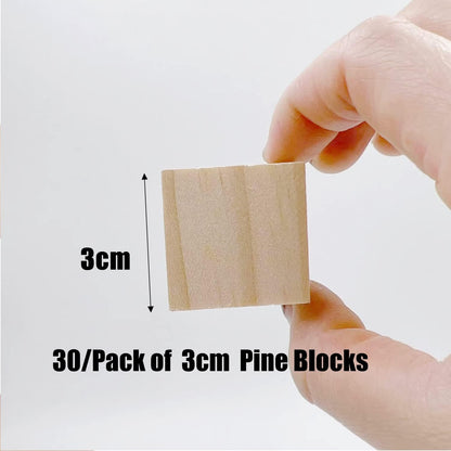 Wood Blocks for Crafts, Unfinished Wood Cubes, 2 Inch Natural Wooden Blocks, Pack of 8 Wood Square Blocks, Wooden Cubes for Arts and Crafts and DIY Projects